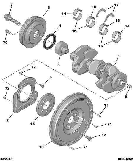 CITROËN/PEUGEOT 16 090 097 80 - Paraolio, Albero a gomiti www.autoricambit.com