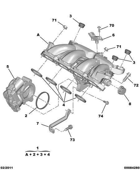 PEUGEOT 0348.S9 - Kit guarnizioni, Collettore aspirazione www.autoricambit.com