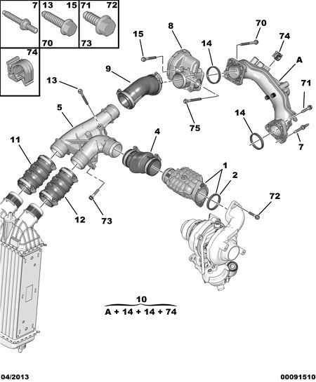 CITROËN 98 012 806 80 - Flessibile aria alimentazione www.autoricambit.com