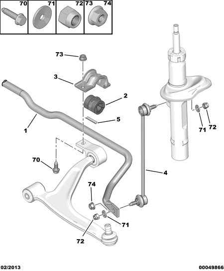 CITROËN 5081 89 - Kit riparazione, Barra accoppiamento stabilizzatore www.autoricambit.com