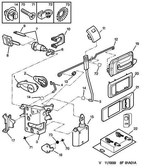 PEUGEOT 9135.85 - FRONT DOOR LOCK; LEFT www.autoricambit.com