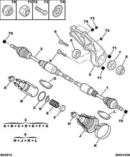 PEUGEOT 3287 83 - Cuffia, Semiasse www.autoricambit.com