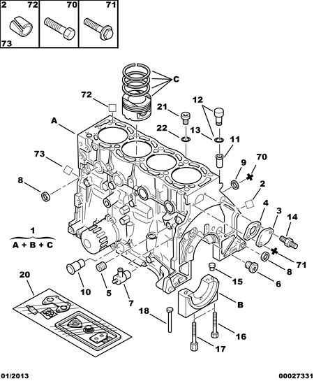 CITROËN 0197.V2 - Kit completo guarnizioni, Motore www.autoricambit.com