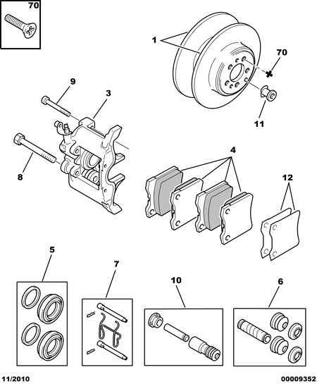 CITROËN 4252 66 - Kit pastiglie freno, Freno a disco www.autoricambit.com