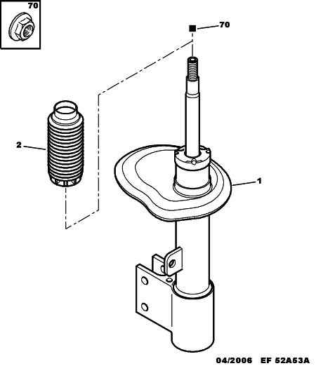 CITROËN 5254 31 - Kit parapolvere, Ammortizzatore www.autoricambit.com