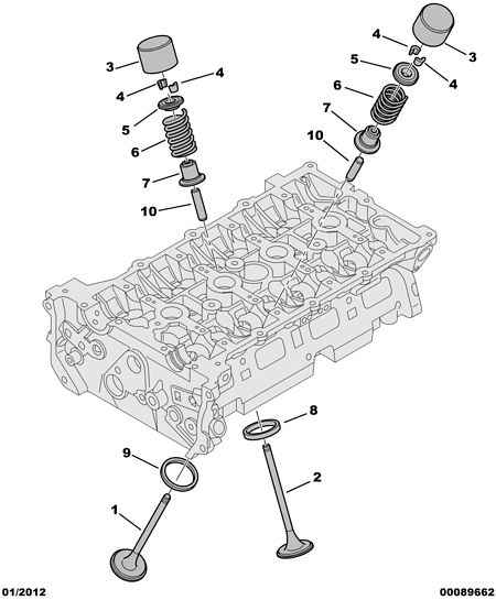 CITROËN 0956.61 - Anello tenuta, Stelo valvola www.autoricambit.com