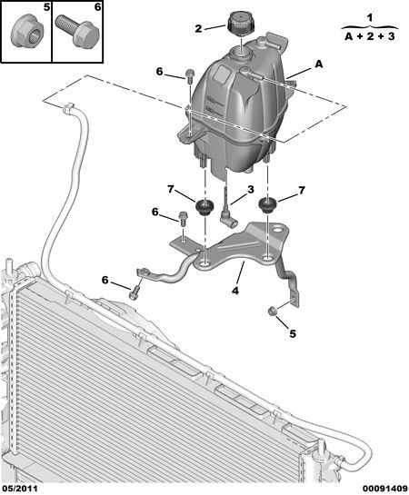 CITROËN 1323 Y3 - ENGINE WATER DEGASSING TANK www.autoricambit.com