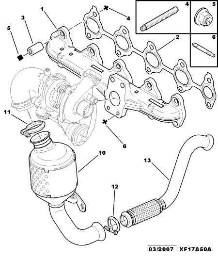 PEUGEOT 1713 65 - Connettore tubi, Imp. gas scarico www.autoricambit.com