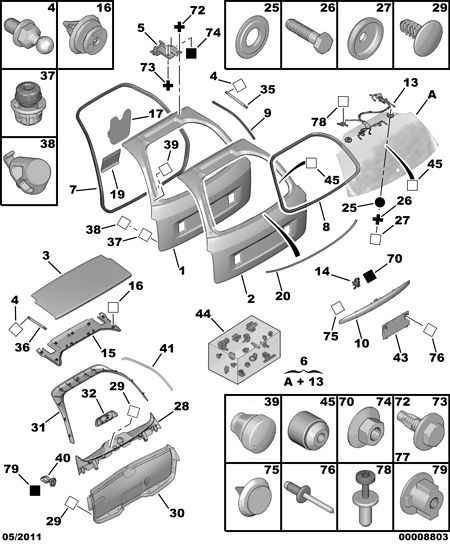 CITROËN/PEUGEOT 8731.K5 - Ammortizzatore pneumatico,Lunotto posteriore www.autoricambit.com