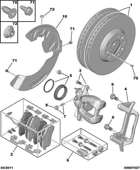 CITROËN 4254 22 - Kit pastiglie freno, Freno a disco www.autoricambit.com