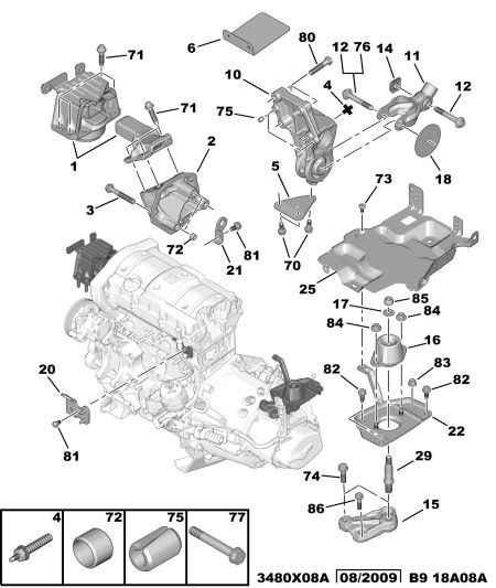 PEUGEOT 1839 J0 - Sospensione, Motore www.autoricambit.com