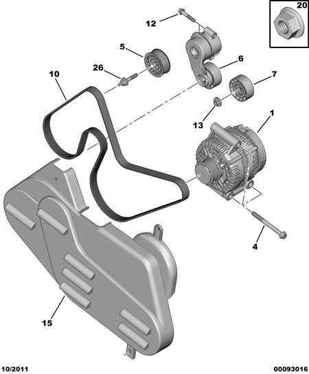 PEUGEOT 5751.F2 - Tendicinghia, Cinghia Poly-V www.autoricambit.com