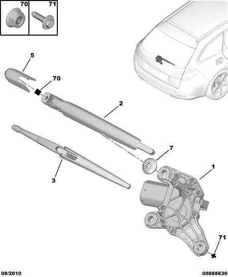 CITROËN/PEUGEOT 6422.37 - Serie bracci tergi, Pulizia cristalli www.autoricambit.com