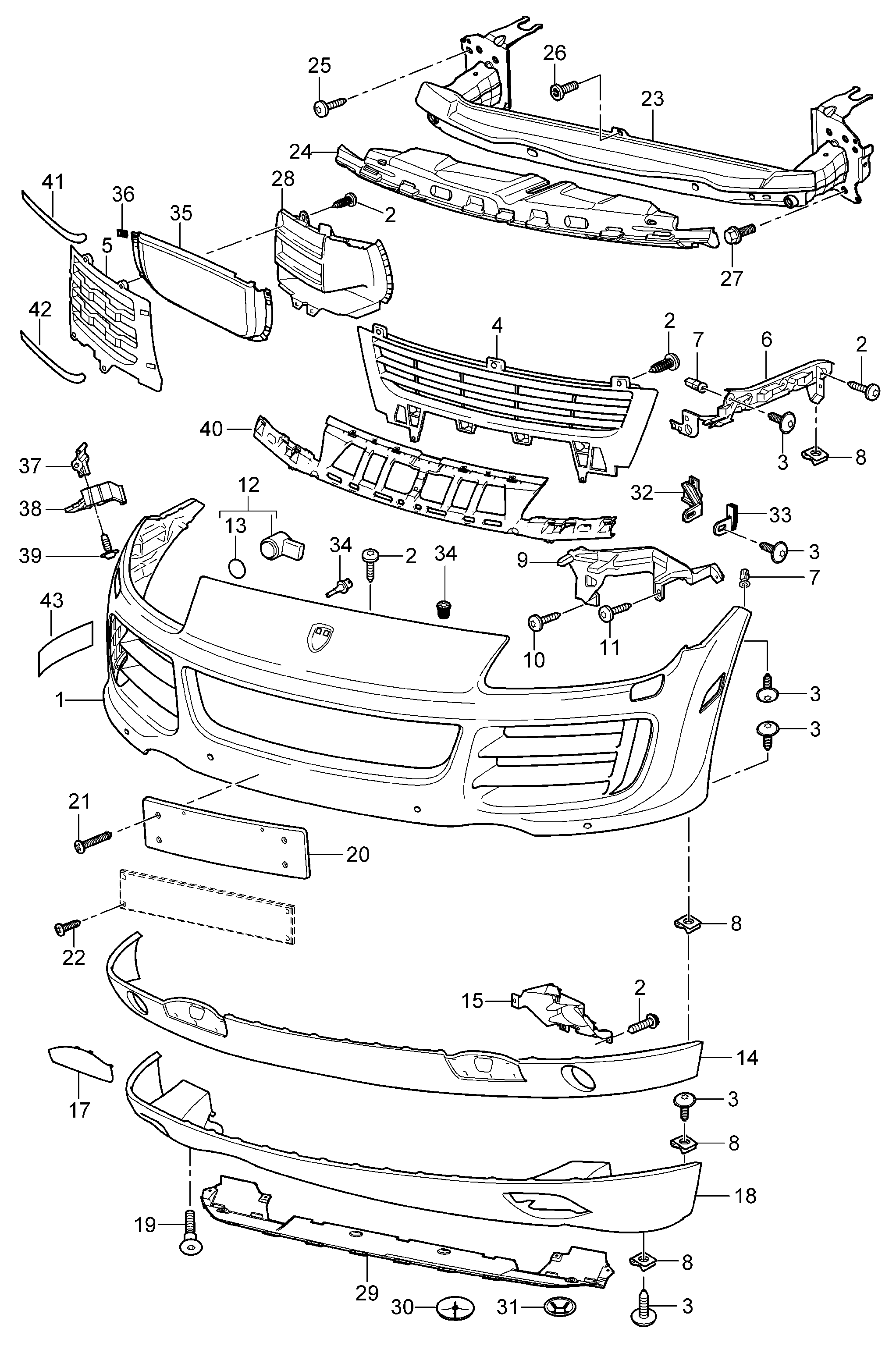 VW 95560627503 - Sensore, Assistenza parcheggio www.autoricambit.com