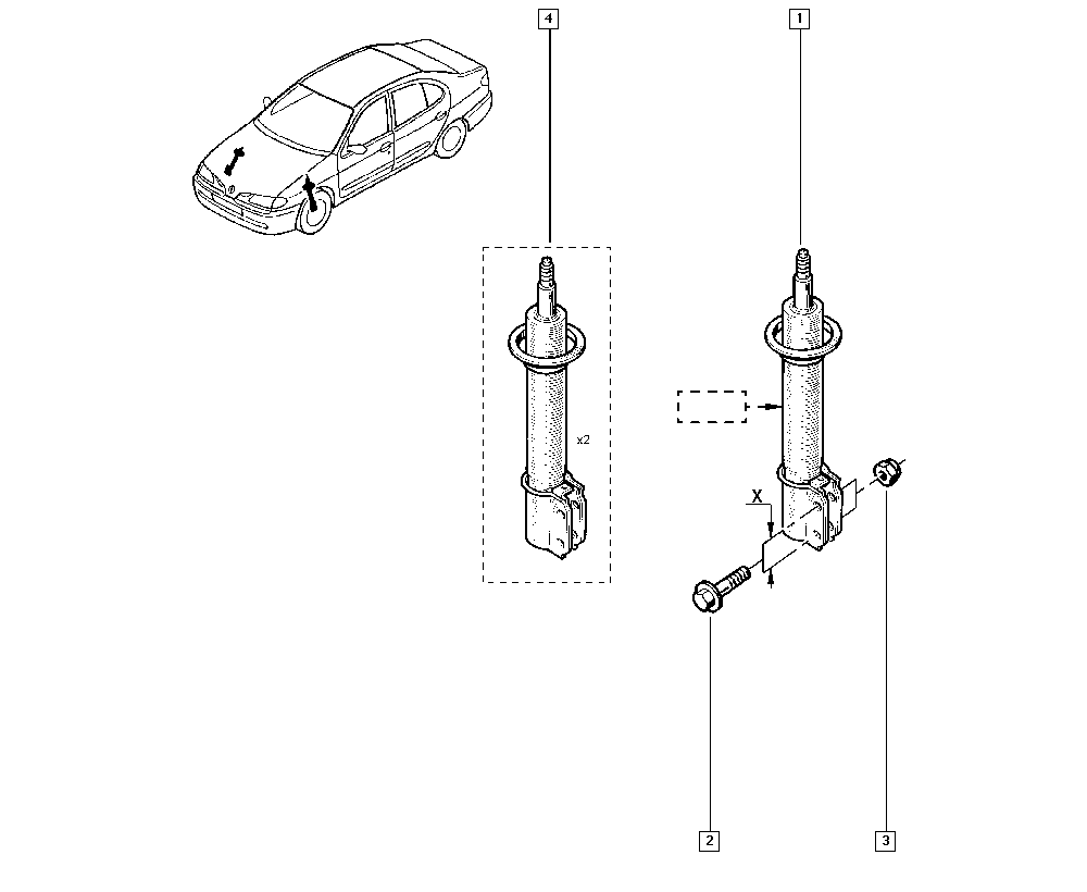 RENAULT 7700432053 - Ammortizzatore www.autoricambit.com