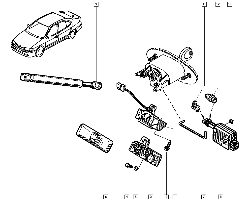 RENAULT 7700838612 - Ammortizatore pneumatico, Cofano bagagli /vano carico www.autoricambit.com