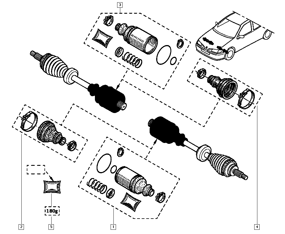 RENAULT 7701471522 - Cuffia, Semiasse www.autoricambit.com