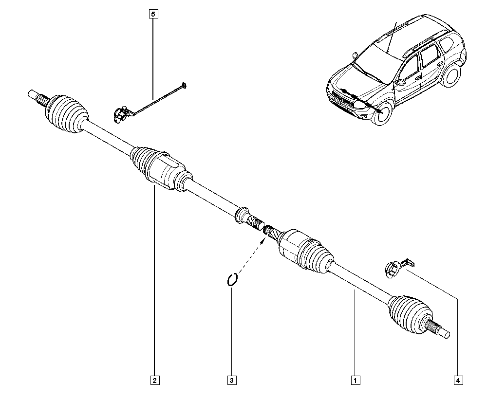 RENAULT 391004855R - Kit giunti, Semiasse www.autoricambit.com