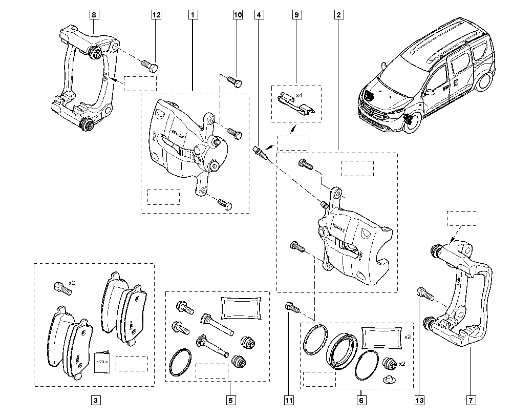 RENAULT 41 06 047 75R - Kit pastiglie freno, Freno a disco www.autoricambit.com