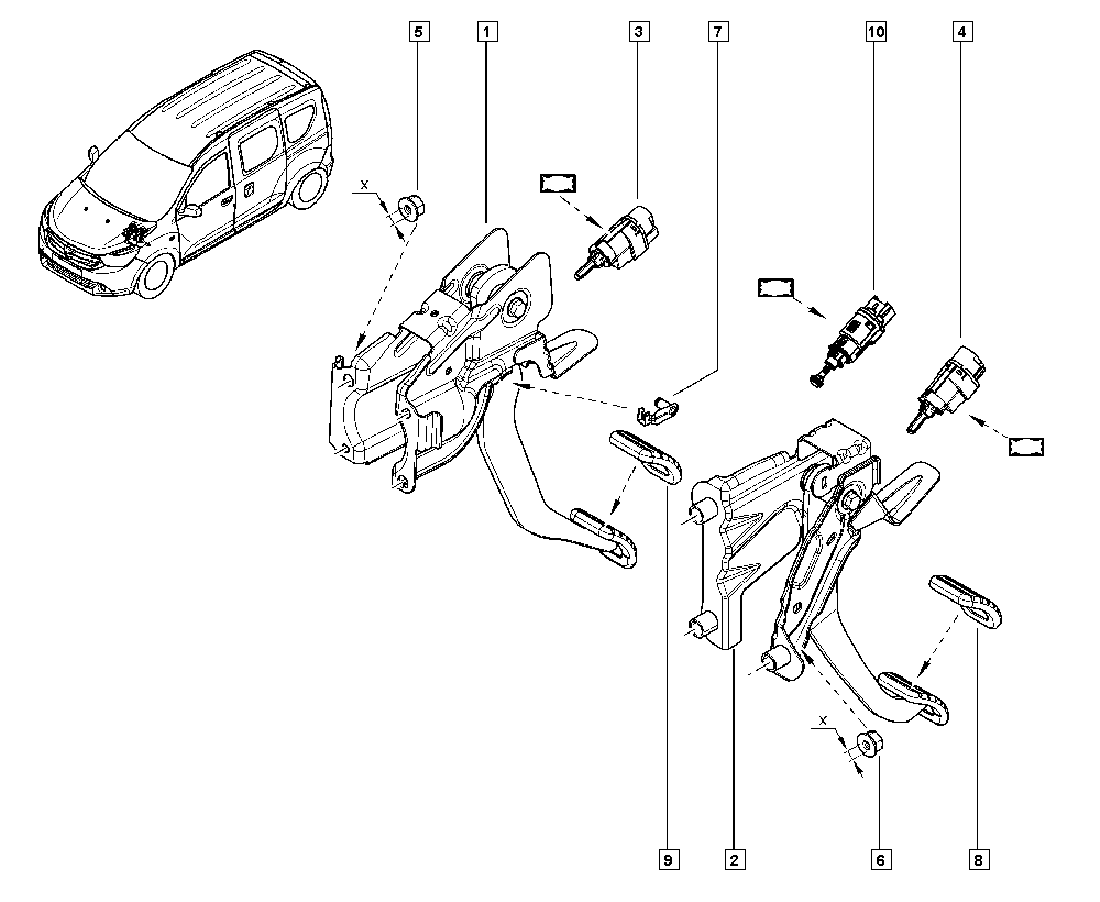 RENAULT 25 32 061 70R - Interruttore luce freno www.autoricambit.com