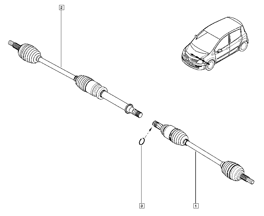 RENAULT 8200378880 - Kit giunti, Semiasse www.autoricambit.com