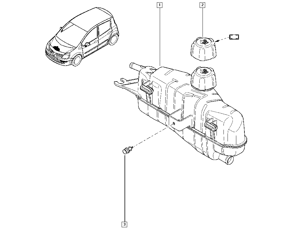 RENAULT 7701477290 - Serbatoio compensazione, Refrigerante www.autoricambit.com