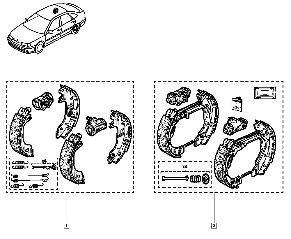 RENAULT 77 01 205 318 - Kit freno, freni a tamburo www.autoricambit.com