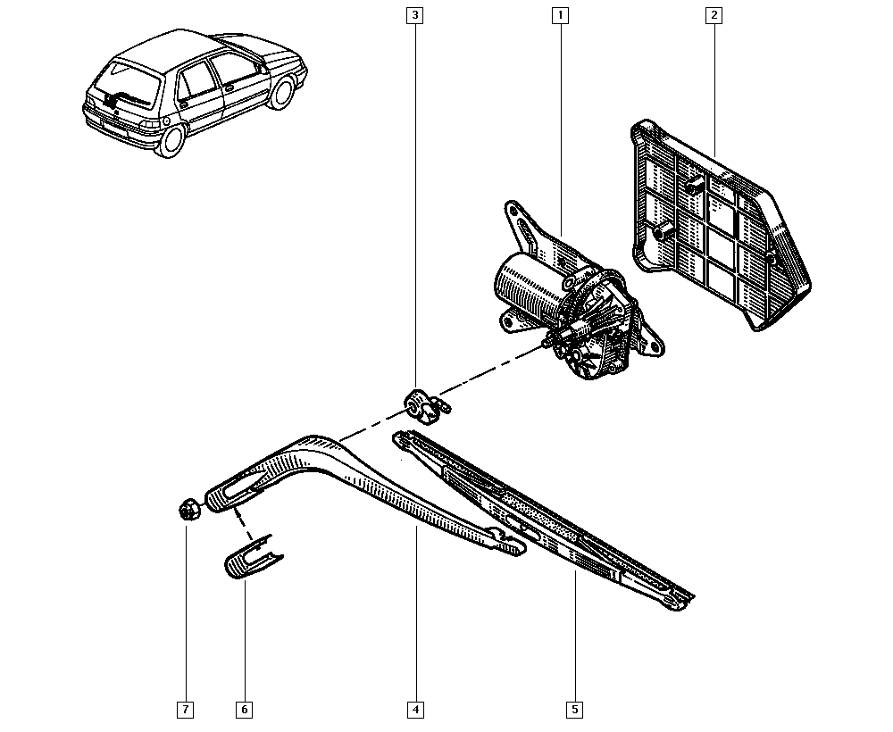 RENAULT 7701040187 - Braccio tergi, Pulizia cristalli www.autoricambit.com