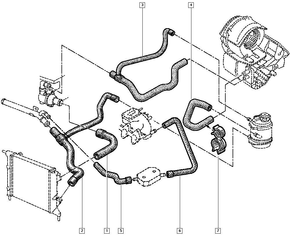 RENAULT 7700801055 - Flessibile radiatore www.autoricambit.com