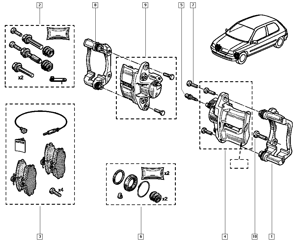 RENAULT 7711130071 - Kit pastiglie freno, Freno a disco www.autoricambit.com