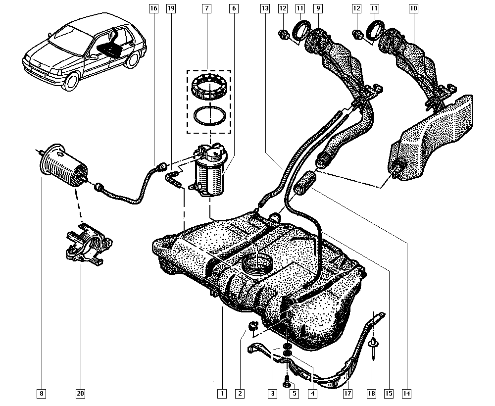 NISSAN 7700845961 - Filtro carburante www.autoricambit.com