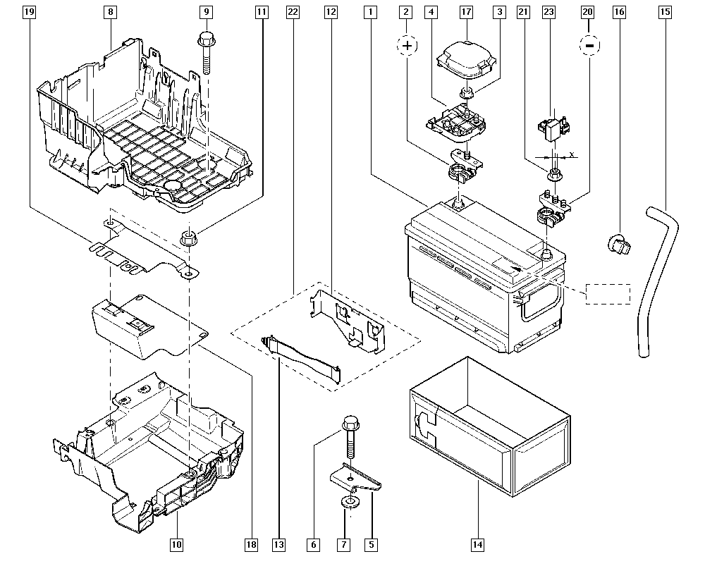 RENAULT 7711419085 - Batteria avviamento www.autoricambit.com