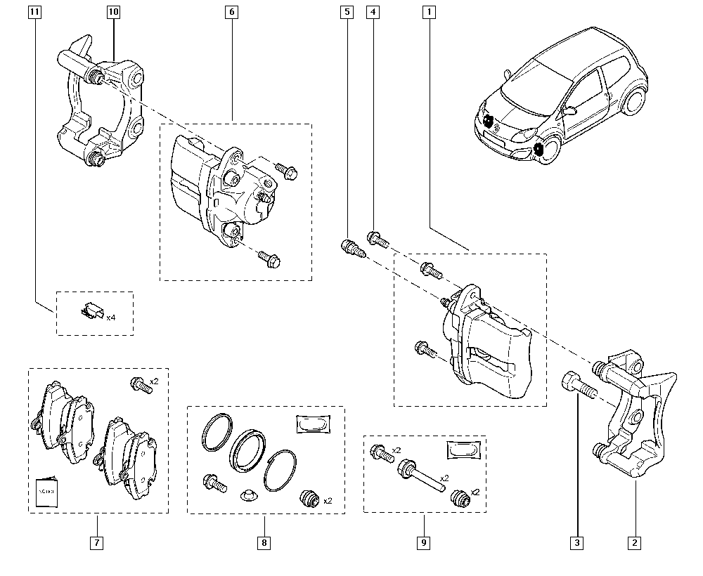 RENAULT 7701207958 - Pinza freno www.autoricambit.com