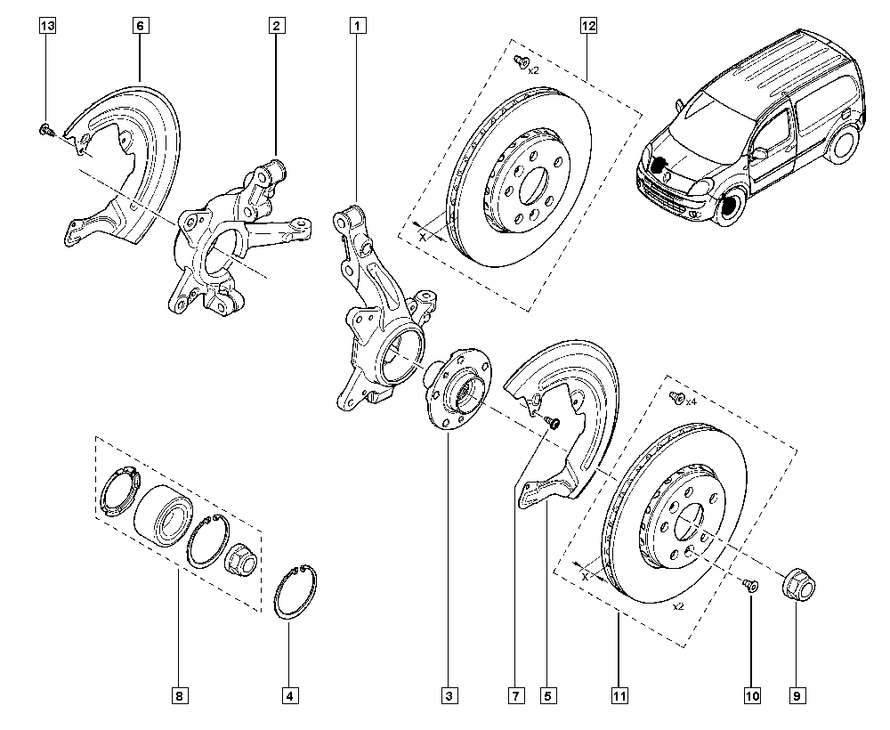 Mahindra Renault 7701208950 - Kit cuscinetto ruota www.autoricambit.com