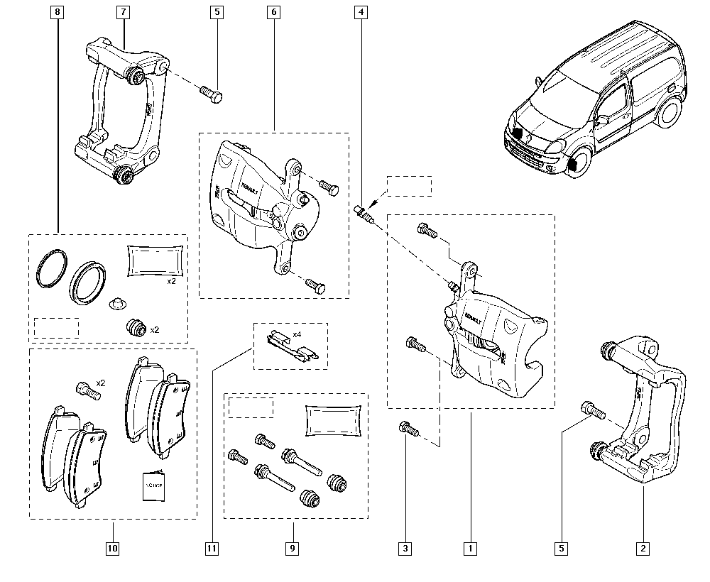 RENAULT 41 06 013 34R - Kit pastiglie freno, Freno a disco www.autoricambit.com