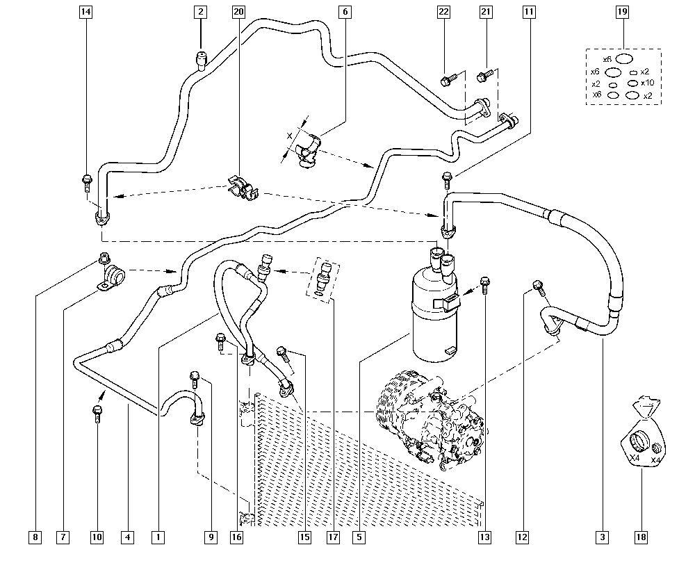 RENAULT 82 00 247 360 - Essiccatore, Climatizzatore www.autoricambit.com