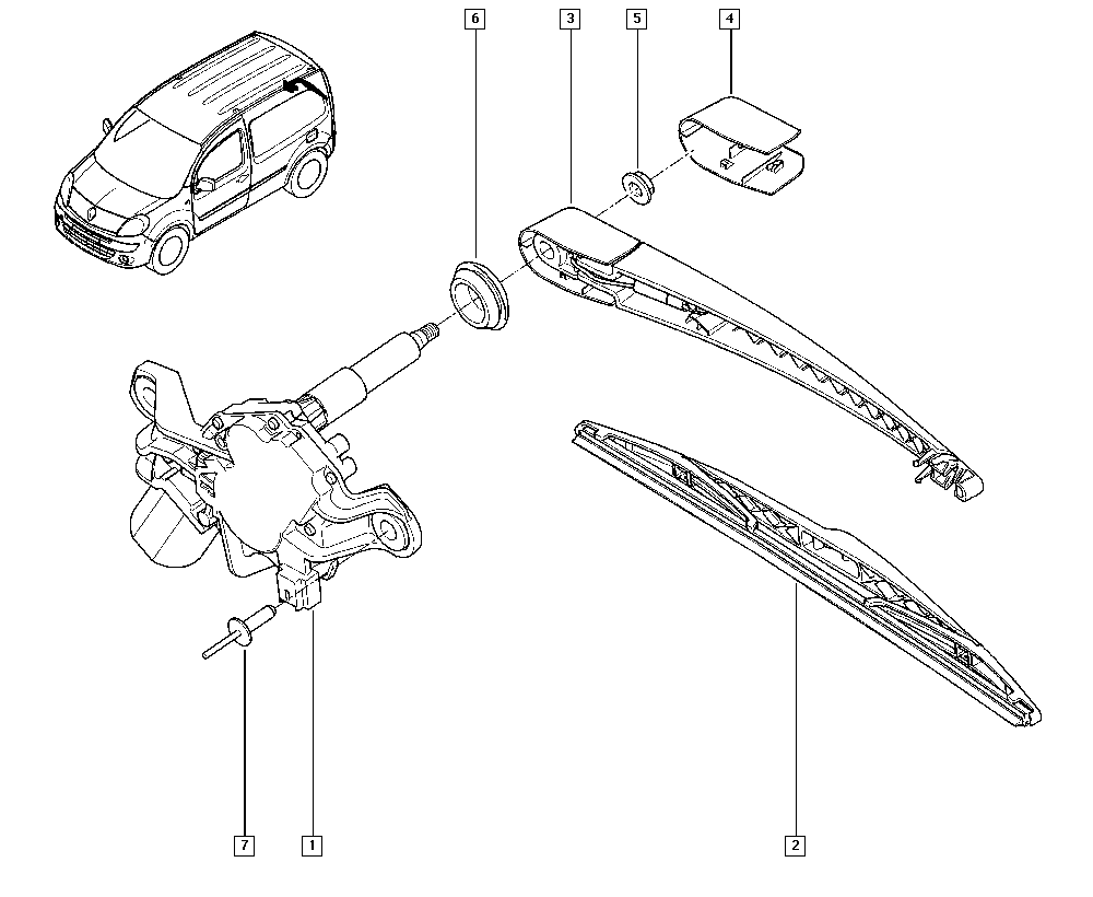 RENAULT 77 01 068 738 - Serie bracci tergi, Pulizia cristalli www.autoricambit.com