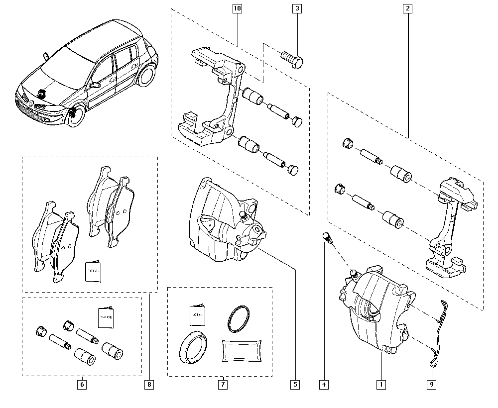 NISSAN 410601237R - Kit pastiglie freno, Freno a disco www.autoricambit.com