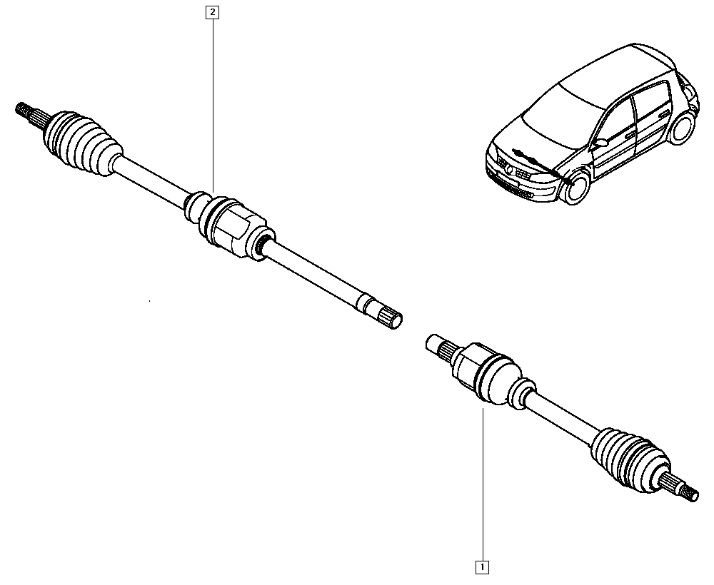 RENAULT 8200790519 - Albero motore/Semiasse www.autoricambit.com