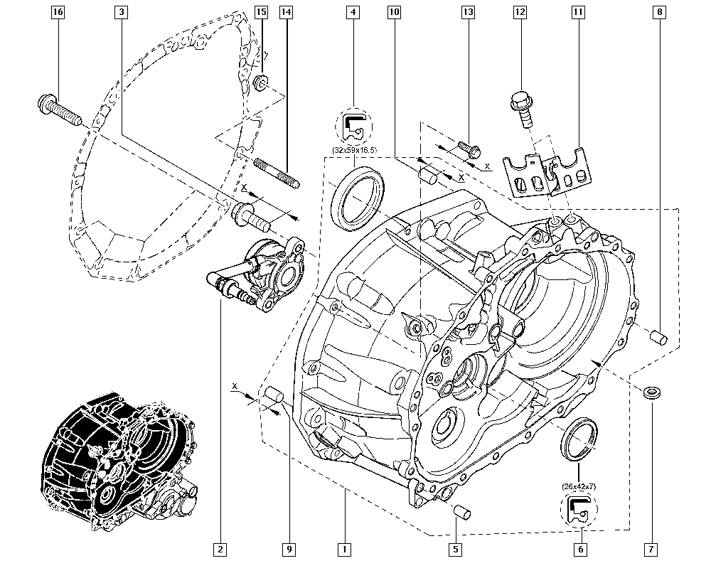 RENAULT 30 62 028 64R - Dispositivo disinnesto centrale, Frizione www.autoricambit.com