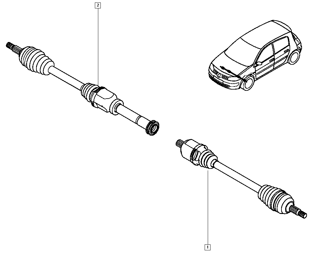 RENAULT 8200531904 - Albero motore/Semiasse www.autoricambit.com