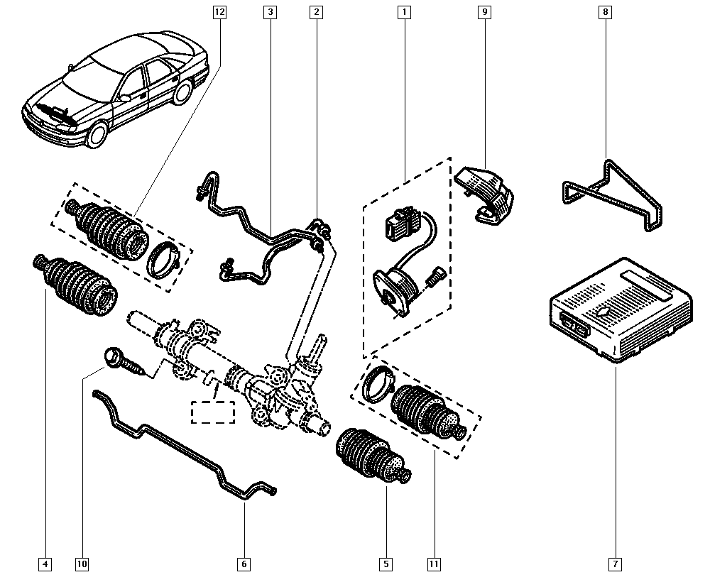 RENAULT 7701469566 - Kit soffietto, Sterzo www.autoricambit.com