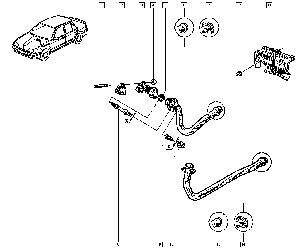 RENAULT 7700782520 - Guarnizione, Tubo gas scarico www.autoricambit.com