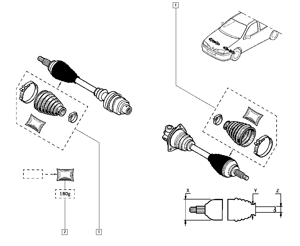 RENAULT 7701466122 - Cuffia, Semiasse www.autoricambit.com