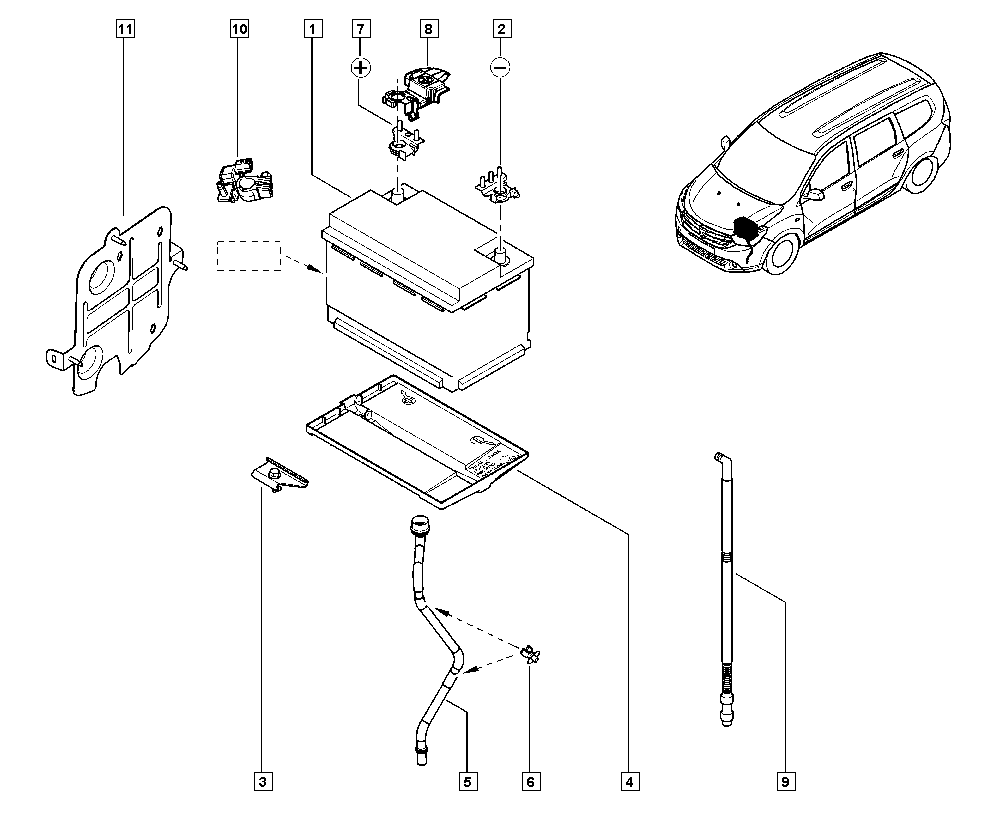 RENAULT 7711238597 - Batteria avviamento www.autoricambit.com