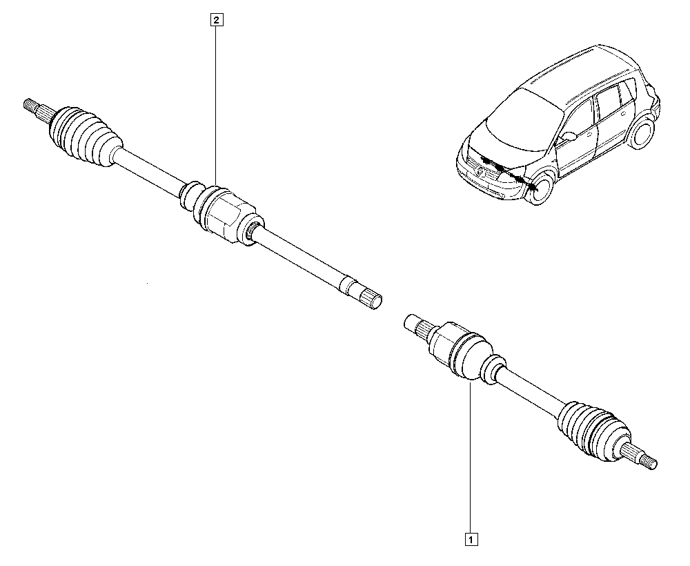 RENAULT 8200198016 - Albero motore/Semiasse www.autoricambit.com