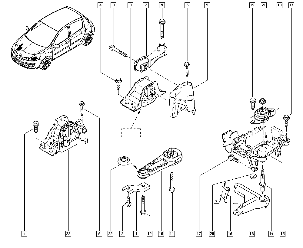 RENAULT 82 00 140 431 - Sospensione, Motore www.autoricambit.com