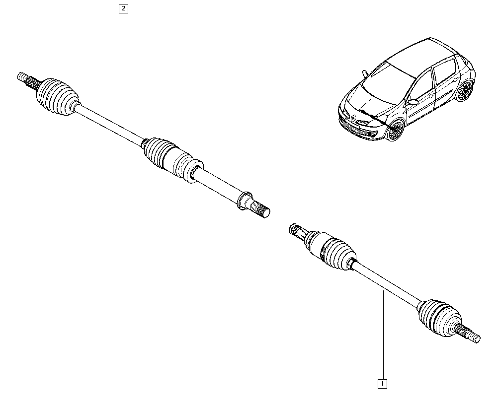 RENAULT 8200618501 - Albero motore/Semiasse www.autoricambit.com