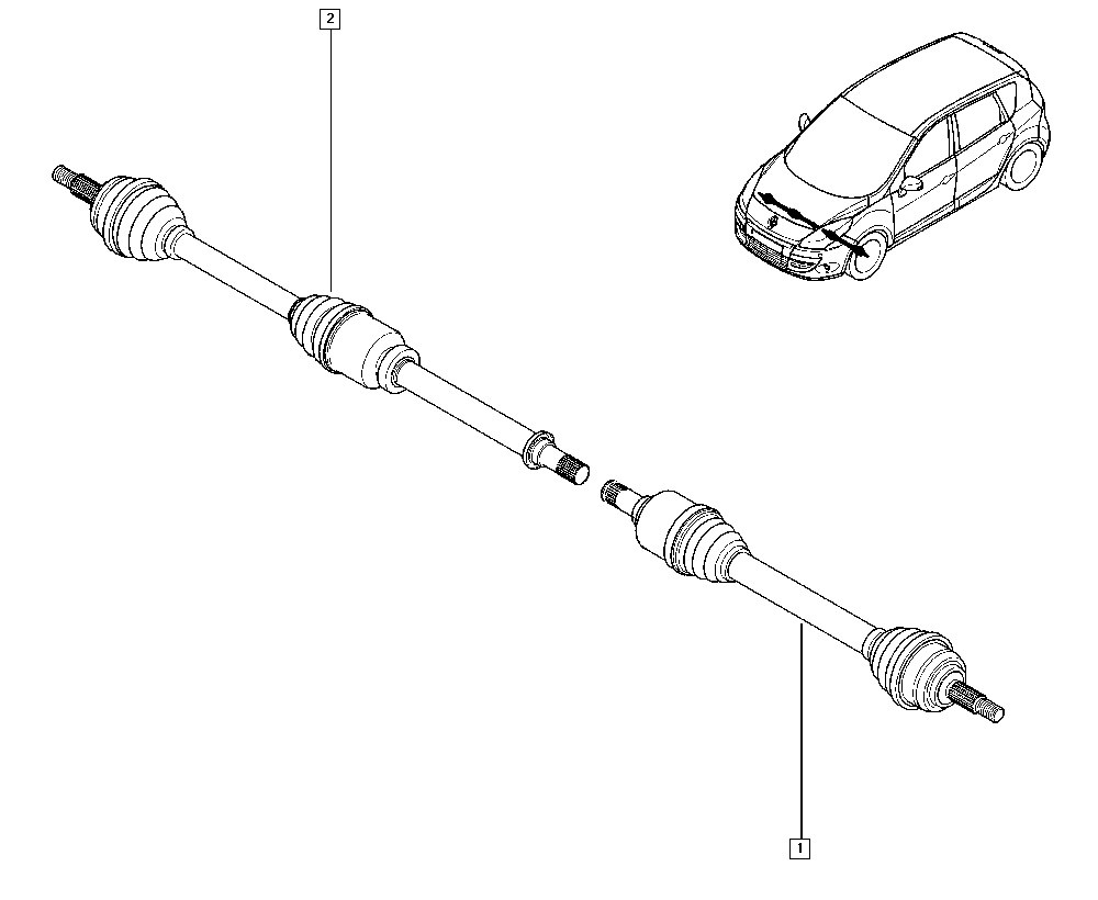 RENAULT 391016076R - Albero motore/Semiasse www.autoricambit.com