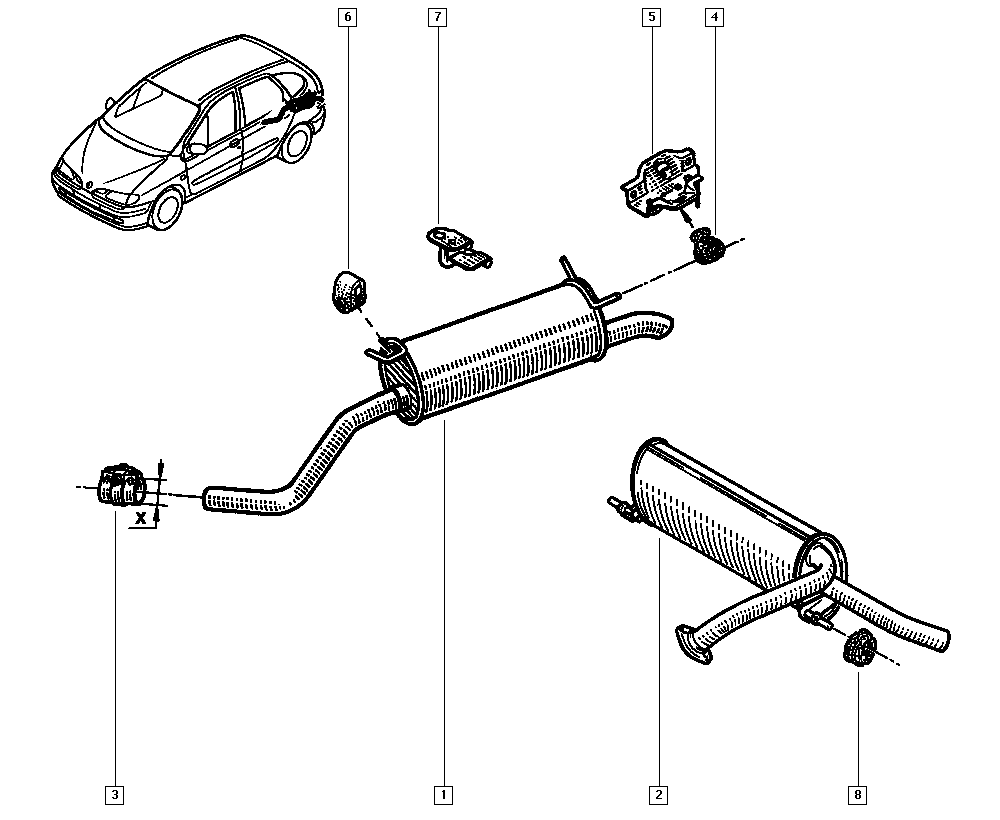 RENAULT 77 00 836 095 - Bronzina cuscinetto, Barra stabilizzatrice www.autoricambit.com